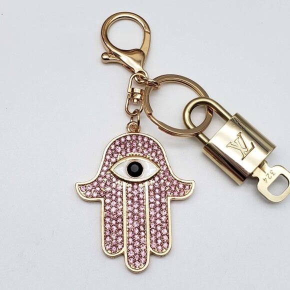 100% Auth Louis Vuitton Lock & Key with unbranded Bagcharm, Keycharm, Keychain - Picture 4 of 6